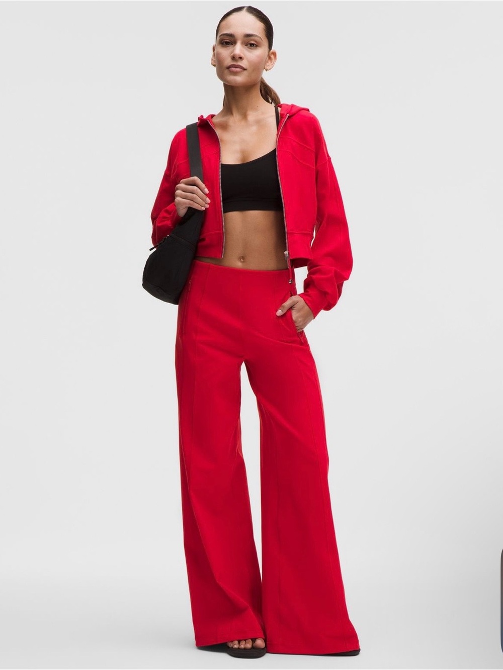 lululemon athletica Red Wide-Leg Trousers